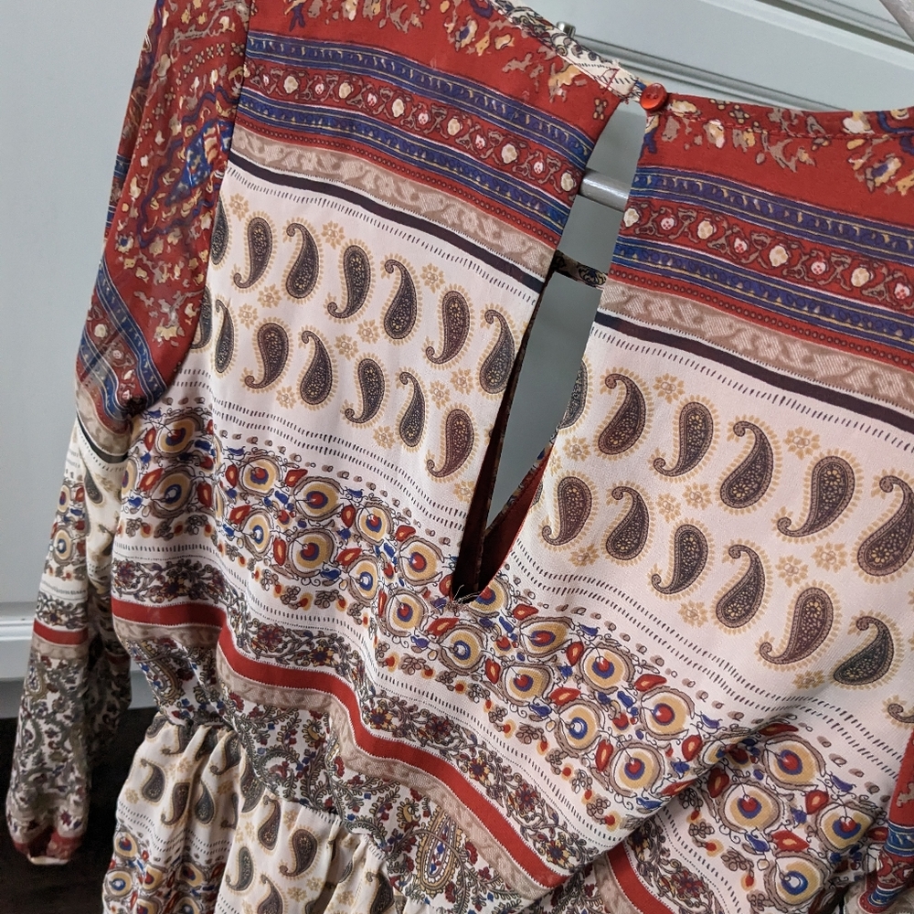 Chic trendy bohemian romper size small Sienna Sky - Picture 12 of 13